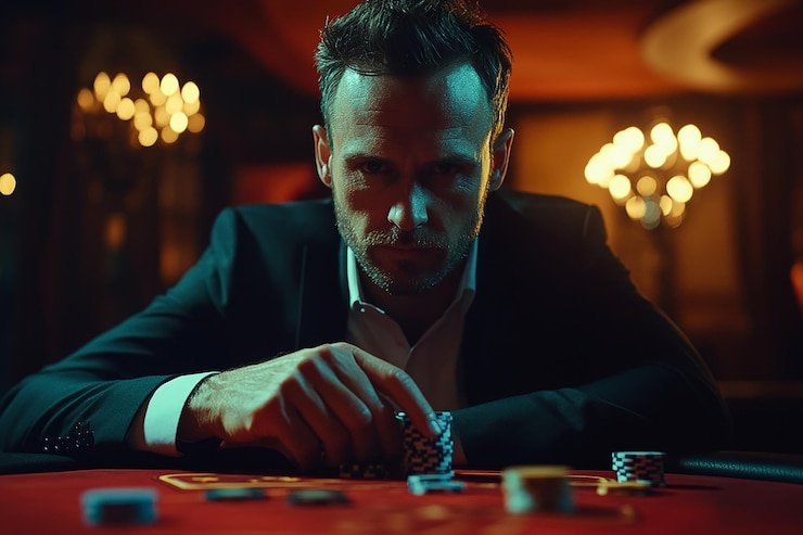 Meja Casino Hold'em live di pasarantogel dengan dealer profesional dan kartu yang terlihat jelas
